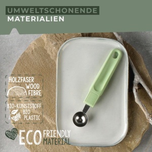 Fackelmann Ecolution Kugelausstecher - Formator pentru fructe si unt 18x3 cm Mint - Img 5