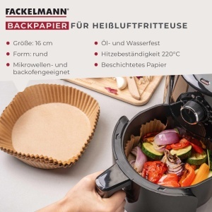 Fackelmann Hartie de Copt Rotunda 16 cm Rezistenta la Ulei si Apa 50 Bucati - Img 3