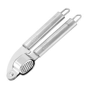 Fackelmann Knoblauchpresse Ovalgriff presa de usturoi din inox maner ergonomic argintiu - Img 7