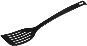Fackelmann Slot Turner Nero - Strunjitor din plastic rezistent la caldura, 320x66x12mm, se poate spala in masina de spalat vase, negru, Fabricat in Germania