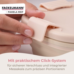 Fackelmann Snacking Box 700ml Pastell Beige Faltabila Sistem Click - Img 6
