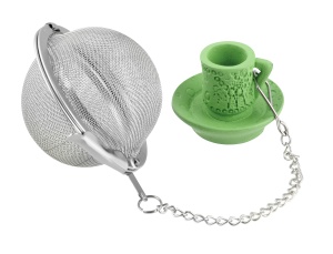 Fackelmann Teeball din otel inoxidabil cu atasament decorativ 75 x 4 x 5 cm - Img 2