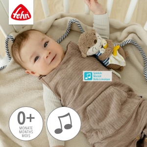 Fehn Mini Spieluhr Otter 047011 Jucarie muzicala pentru bebelusi cu melodia Brahms Wiegenlied - Img 3