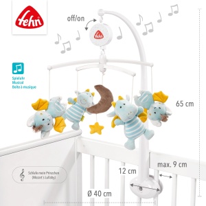 Fehn Musik Mobile Little Castle Jucarie Muzicala pentru Bebelusi Melodie Mozarts Wiegenlied 0-5 Luni - Img 4
