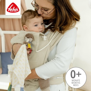 Fehn Muslin Cuddly Blanket Otter - Ajutor pentru somn si plapuma pentru animale de plus cu panza de masusina de bumbac si figurina de joaca draguta - pentru bebelusi si copii mici de la 0+ luni - Img 3