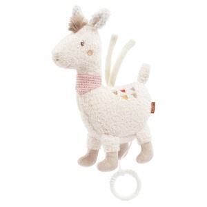 Fehn Spieluhr Lama Maya 058062 Jucarie muzicala pentru bebelusi lavabila 24 cm