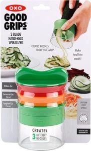 Feliator de legume OXO Good Grips cu 3 lame din inox, multicolor - Img 2