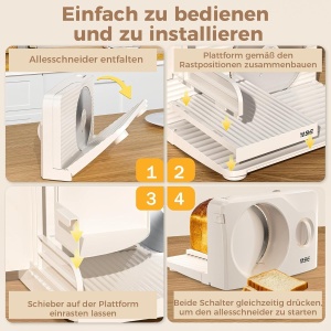Feliator electric YASHE, 180W, lama din otel inoxidabil de 17 cm, grosime taiere 0-15 mm - Img 7