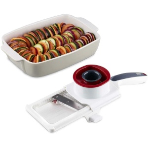 Feliator legume Zyliss E900040, lama din otel inoxidabil, 4 niveluri ajustabile, functie Julienne - Img 2