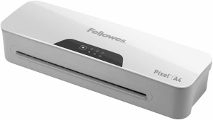 Fellowes Laminator A4 Pixel pentru biroul de acasa, pentru laminarea foliilor de pana la 125 microni grosime, fara blocaje, inclusiv 10 folii de laminare A4