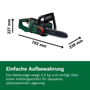 Ferastrau cu lant Bosch PKE18V-30-28, 3.9 kg, 9 ms, fara acumulator - Img 6