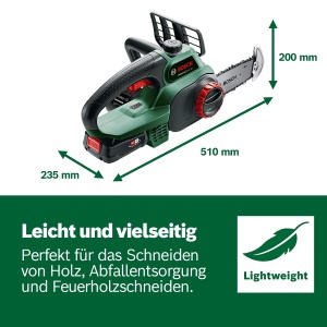 Ferastrau electric cu acumulator Bosch UniversalChain 18, 18V, 200 mm, verde - Img 6