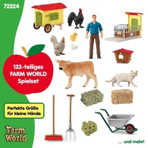 Ferma cu Hens si Boxa pentru Ponei Schleich 72224 123 Piese - Img 5