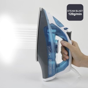 Fier de calcat BlackDecker BXIR2200E 2200W Abur 120gmin Albastru - Img 5