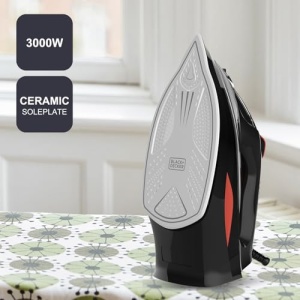 Fier de calcat BlackDecker BXIR3000E 3000W Talpa ceramica Abur vertical - Img 4