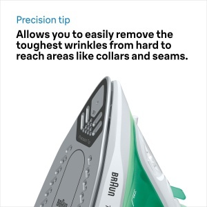 Fier de calcat Braun TexStyle 1 SI 1040GR 2000W Talpa SuperCeramic Abur vertical Verde - Img 6