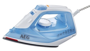 Fier de calcat cu abur AEG DB 1730 / 2300 wati / 100 g abur / 0-26 g abur/min. / indicator de caldura reziduala / talpa ceramica / alunecare / rezervor de apa de 250 ml / cablu de 2 m / sistem anticalcar / albastru/alb - Img 2