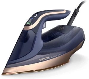 Fier de calcat Philips Azur 8000, 3000W, 260 g Turbo abur, albastru