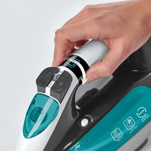 Fier de calcat Polti Vaporella Quick&Slide Qs220 cu selector de temperatura rotativ si afisaj digital, placa de abur Pro, 2400 W, explozie de abur 250 g - Img 2