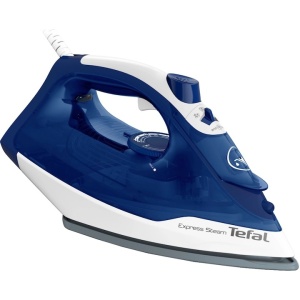 Fier de calcat Tefal Express Steam FV2838E0, 2400W, jet de abur 180 g/min, abur variabil 0-40 g/min, 270 ml, functie anticalcar, alb/albastru - Img 3