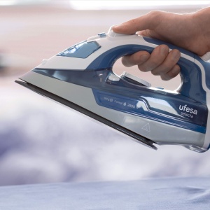 Fier de calcat UFESA PV3280 2800W Abur vertical Talpa ceramica Albastru - Img 5