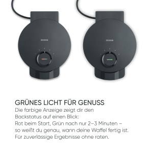 Fier de vafe SEVERIN Black Line, vafe cu inima, acoperire fara PFAS, cu indicator luminos, infasurator practic de cablu, 1.000 wati, negru/otel inoxidabil, WA 2117 - Img 7