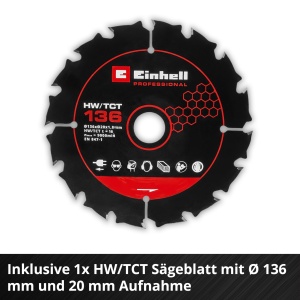 Fierastrau circular Einhell TP-CS 18136-C Li BL Solo motor brushless adancime taiere 51 mm - Img 7