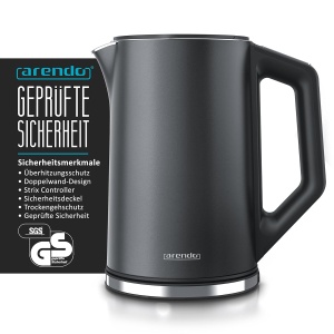 Fierbator de apa Arendo ELEGANT 1.5L 2200W Pearl Grey - Img 2