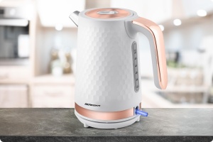 Fierbator de apa Berdsen 1,7 L 2200 W Alb Gold Mat - Img 5
