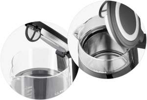 Fierbator de apa Berdsen 1,7 L 2200 W Negru cu Touchpanel - Img 9