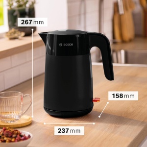 Fierbator de apa Bosch MyMoment TWK2M163, 1.7 L, 2400 W, Negru mat - Img 3