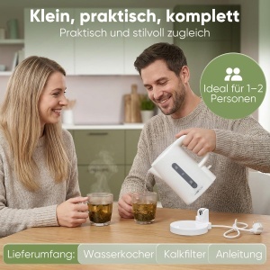 Fierbator de apa Clatronic WK 3834, 1L, 900W, BPA liber, alb - Img 7