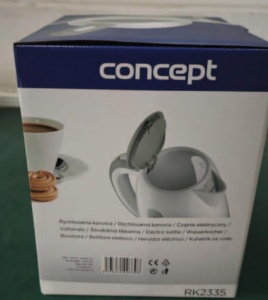 Fierbator de apa CONCEPT RK2335, 1.7 L, 2200 W, design modern, culoare gri - Img 3