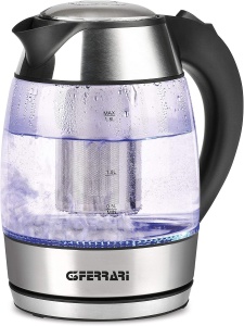 Fierbator de apa G3 Ferrari G1006600 cu capacitate de 1,8 l, din sticla