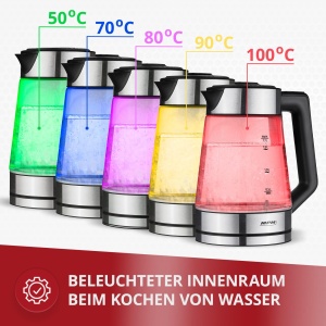 Fierbator de apa MPM MCZ-116 1,7L 2200W cu LED, reglare temperatura 50-100C - Img 2