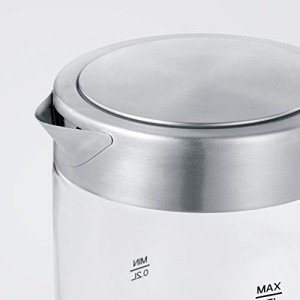Fierbator de sticla SEVERIN Mini 0,5 L, puternic si compact in design de inalta calitate, ceainic electric cu filtru de calcar, otel inoxidabil/negru, WK 3472 - Img 8
