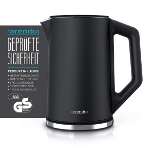 Fierbator electric Arendo Elegant, 1.5L, 2200W, temperatura reglabila, negru - Img 2