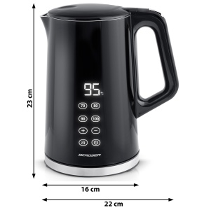Fierbator electric Berdsen 1,7 L, 2200W, negru, cu control temperatura - Img 9