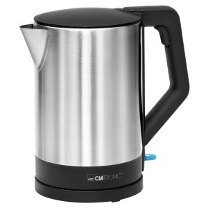 Fierbator electric Clatronic WKS 3692, 1.5L, 2200W, carcasa inox, negru