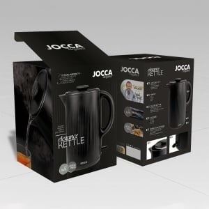 Fierbator electric Jocca 18L 1500W design elegant negru otel inoxidabil - Img 7