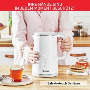 Fierbator electric Tefal KO6931, 1.5 L, 1800 W, alb, afisaj digital, 5 trepte temperatura - Img 2