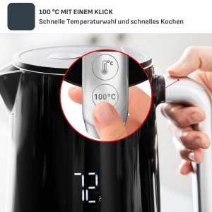 Fierbator electric Tefal KO854830, 1L, functie de mentinere la cald, LED, Negru - Img 5