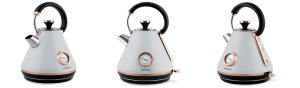 Fierbator retro cu termometru, 1.7L, 2200W, gri - Img 2
