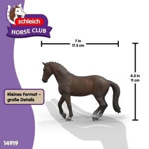 Figurina cal Schleich KWPN Wallach 14 x 4 x 11 cm, culoare maro - Img 5