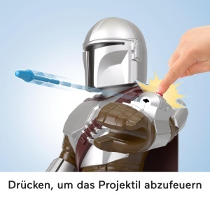 Figurina de actiune Fisher-Price The Mandalorian, 42 cm, cu capa si proiectile - Img 3