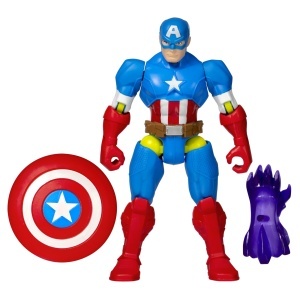 Figurina de actiune MixMashers Marvel Captain America, 12 cm, albastra