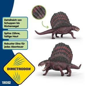 Figurina Dinozaur Dimetrodon Schleich 15052, 15 x 7 x 9 cm, Detalii Autentice - Img 3