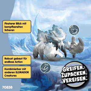 Figurina Eiskrabbe Schleich 70838, 21 x 13 x 11 cm, Culoare Gletser Albastru - Img 4