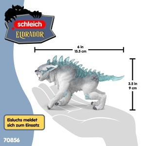 Figurina Eisluchs Schleich 70856, 16 x 6 x 9 cm, Gletscherblau si Schneewei - Img 5