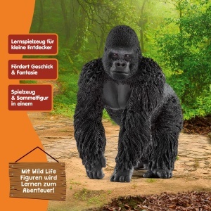 Figurina Gorilla Schleich WILD Life 14770, Detalii Realiste, 10 x 6 x 8 cm - Img 6